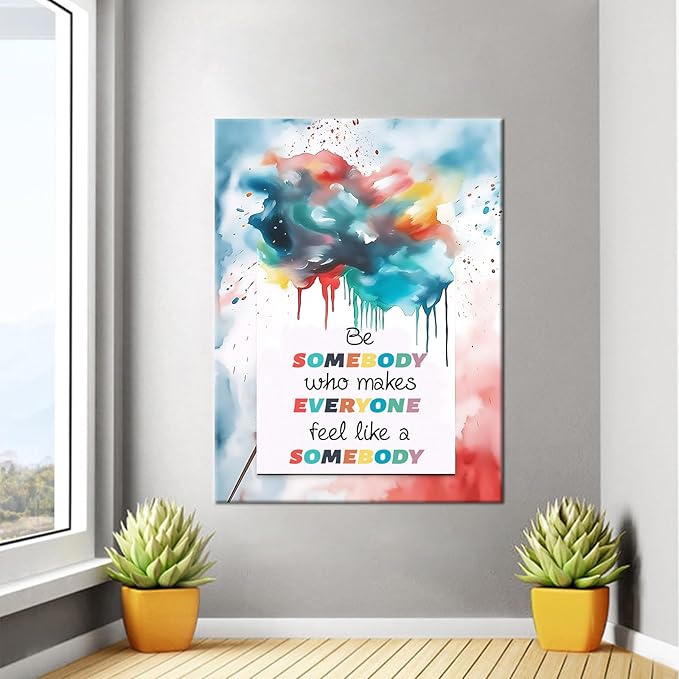 PSYYSP Positive Wall Art Poster Home Decor Inspirational Entrepreneur Quotes Posters Canvas Prints Motivational Color Picture Artwork Use for Living Room Office Gym Wall Decoration [30''Wx 40''H]