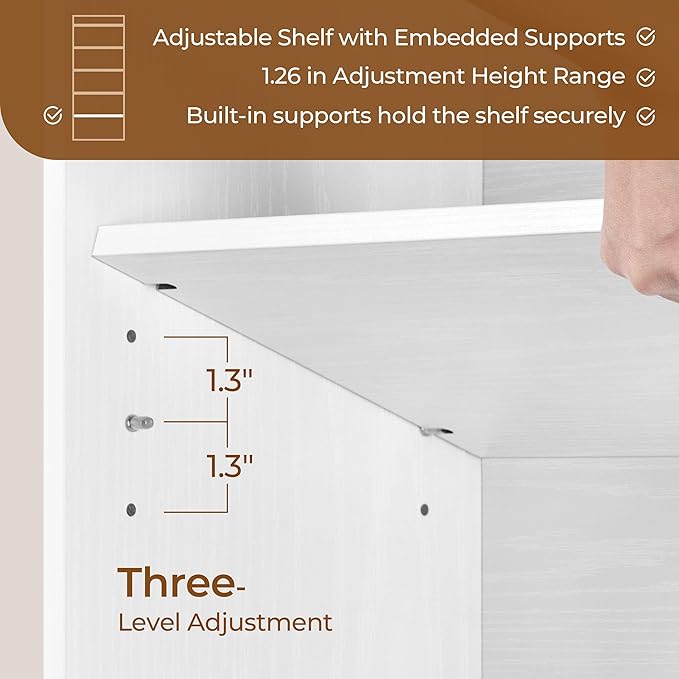 Yaheetech 6-Tier Open Bookcase and Bookshelf, Modern Simple Floor Standing Display Storage Shelves with Top Open Compartment for Home Office, Study, Living Room - White
