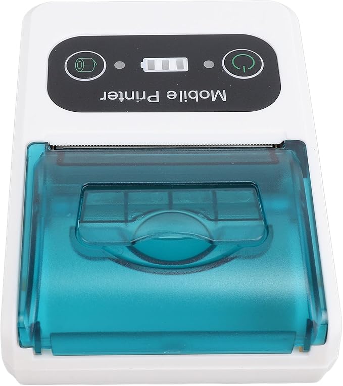 Pomya Bluetooths Thermal Receipt Printer, 58mm Handheld POS Inkless Receipt Printer, Portable Small Thermal Printer for Small Business Office Retail Store Restaurant (Green White)