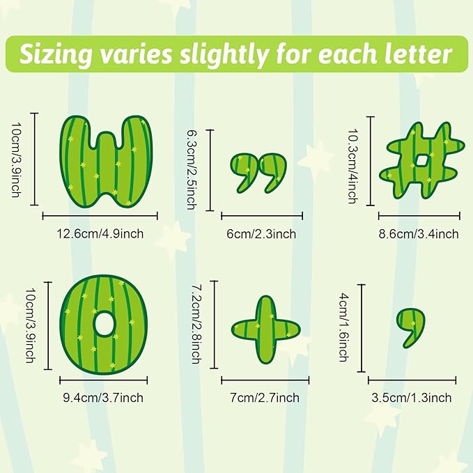260 Pcs Bulletin Board Letters for Classroom 4” Letters Combo Pack Set Cactus Classroom Decorations Alphabet Numbers Symbols Letters for Bulletin Board Punch Out Ready Cutouts Card for Classroom Decor