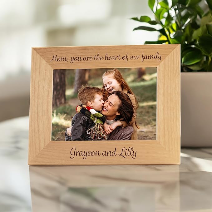 Lifetime Creations Create Your Own Personalized Picture Frame: Engraved Custom Wood Photo Frame, Customizable Gift for Wedding, Anniversary, Birthday (4x6 Inch Landscape)