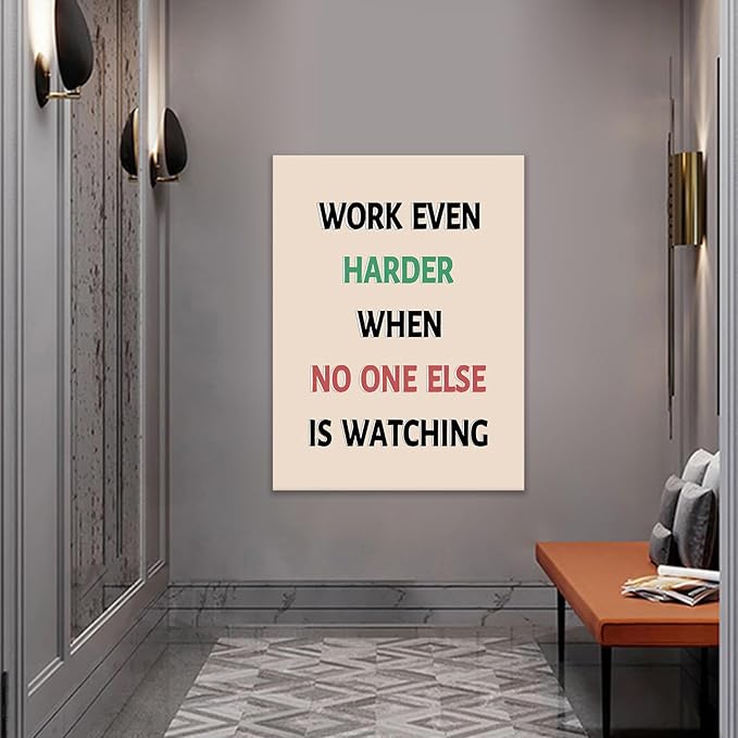 Motivational Canvas Poster Wall Art Large Size Inspirational Entrepreneur Quotes Picture Print Positive Painting Wall Decor Artwork for Home Living Room Office Stretched and Framed [30''Wx 40''H]