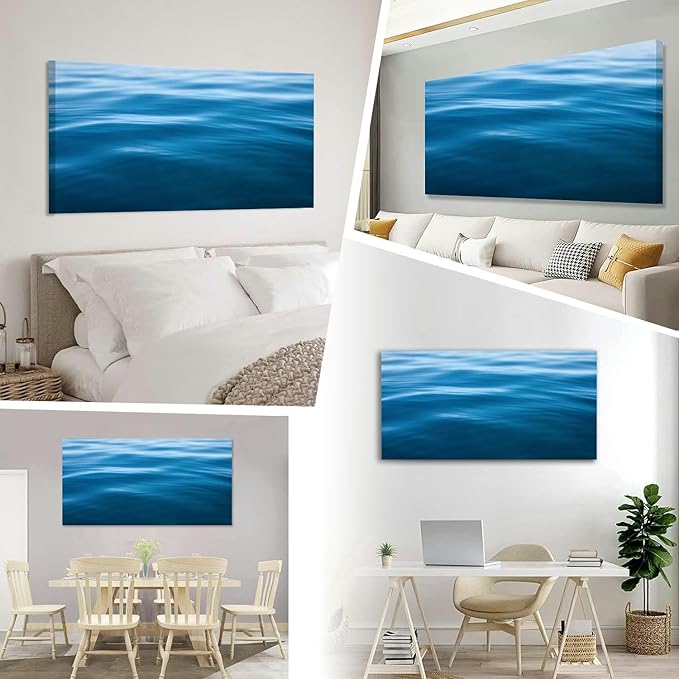 TIGTMULERLY Wall Art Frame Gallery Wall Decor Soft Water Modern Canvas Prints Artwork for Living Room Bedroom Office Kitchen 48x24Inch