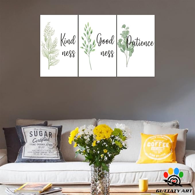 Office Wall Art - 3 Panel Motivational Canvas Art, Inspirational Quotes for Home Office, Entrepreneur Words Poster Frame, 20'x30'x3Pcs