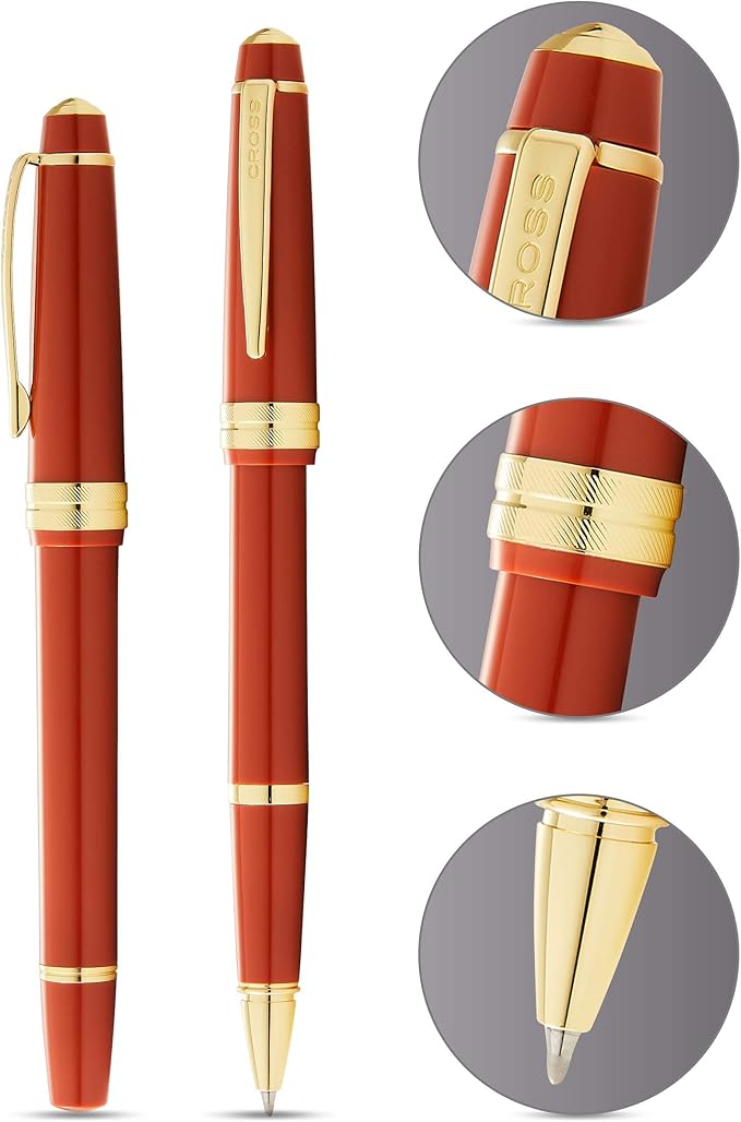 Bailey Light Amber Resin Rollerball Pen