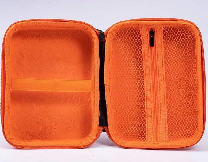 Phomemo Case 2025 Upgrade Version M110 M100 M150 M200 M221 Label Printer,M220 Thermal Label Maker, M04S Sticker Photo Printer Storage Holder Tape Paper Roll&USB Cable(Box Only)-Orange