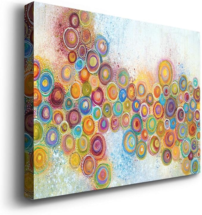 Landscape Wall Art Premium Gallery Wrapped Canvas Abstract Ocean Forest Modern Artwork Decoration for Living Room Kitchen Bathroom Office, Ready to Hang