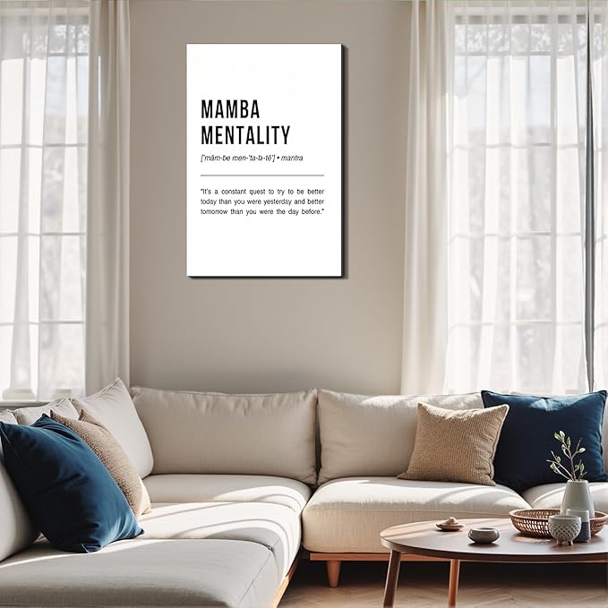 Framed Canvas Wall Art Motivational Inspirational Quote Prints Wall Decor for Office Bedroom Living Room Gym Dorm Home Man Cave Made in USA