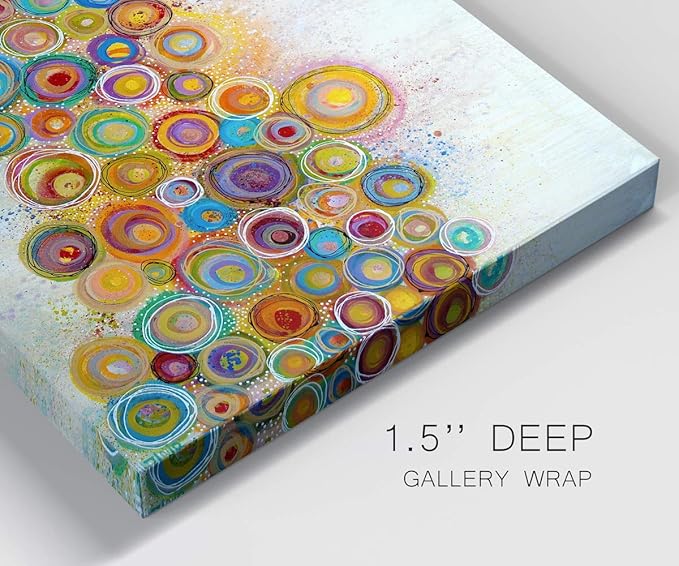 Landscape Wall Art Premium Gallery Wrapped Canvas Abstract Ocean Forest Modern Artwork Decoration for Living Room Kitchen Bathroom Office, Ready to Hang
