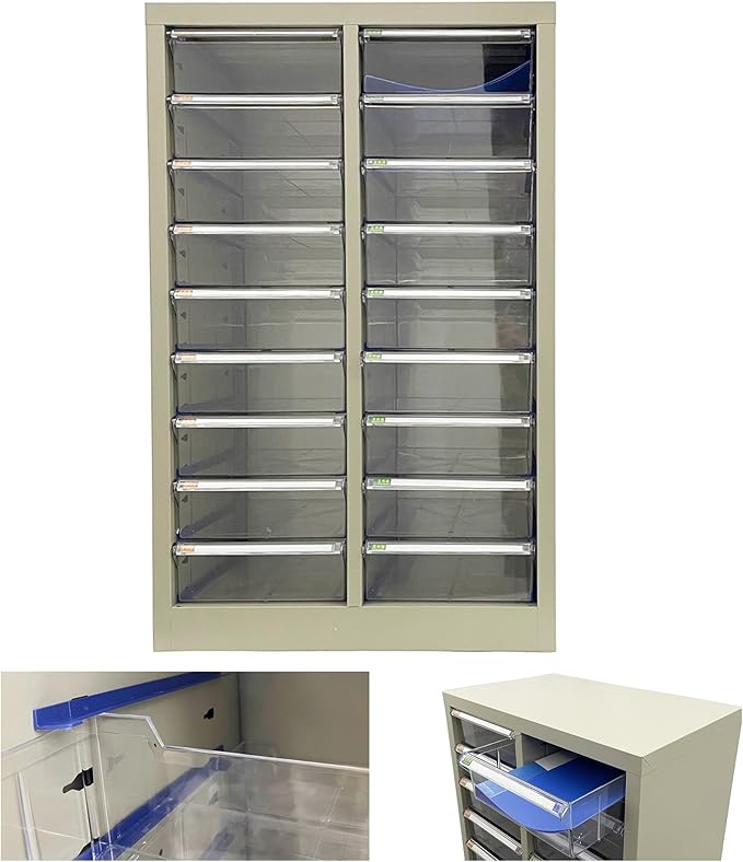 INTSUPERMAI Office Drawer Storage Cabinets Office Cabinet Storage Organizer Document Cabinets File Cabinet 18 Drawers Metal Document