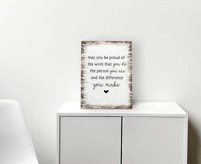 WODMIS Inspirational Painting, Wrapped Canvas Wall Art for Office Decor, Employee Appreciation Gift, 11x14 inches