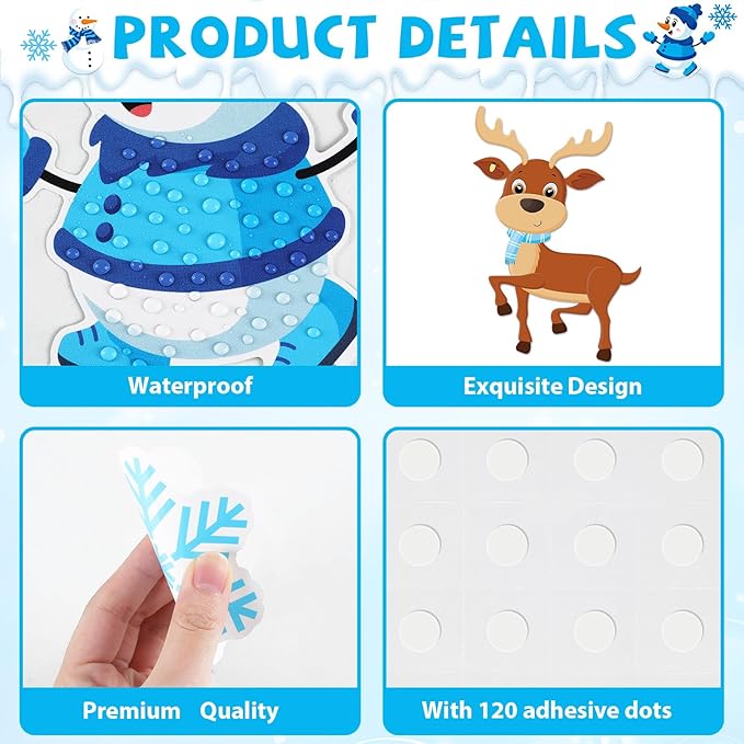 gisgfim Winter Bulletin Board Decorations Winter Snowflakes Snowman Tree Paper Cutouts Christmas Christian Bulletin Board Cutouts for Classroom Religious School Door Christmas Home Wall Decor Supplies