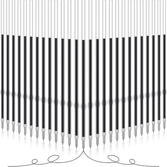 Outus 60 Pcs 0.7 mm Black Retractable Pen Refills Bulk 4.2inch Replacement Ballpoint Ink Pen Refills for Click Ball Point Pens School Office Supplies