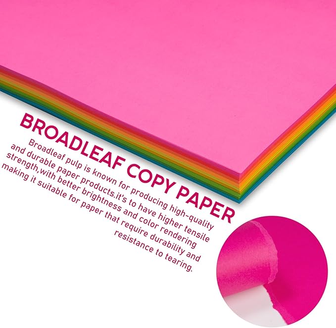 Colored Print&Copy Paper 8.5x11 Inches,180 Sheets 9 Colors Pastel A4 Printer Paper 20 lb/90GSM Colored Multipurpose Computer Pastel Paper for Office Printer School Cutting DIY Kids