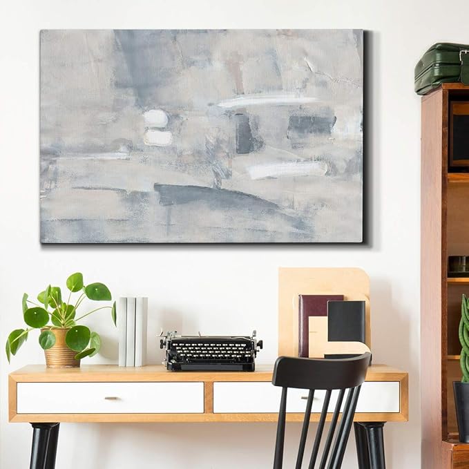 Landscape Wall Art Premium Gallery Wrapped Canvas Abstract Ocean Forest Modern Artwork Decoration for Living Room Kitchen Bathroom Office, Ready to Hang