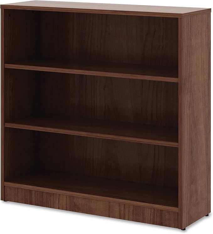 Lorell Walnut Laminate Bookcase, 36" x 36" x 12"