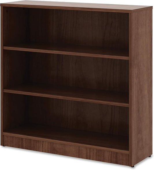 Lorell Walnut Laminate Bookcase, 36" x 36" x 12"