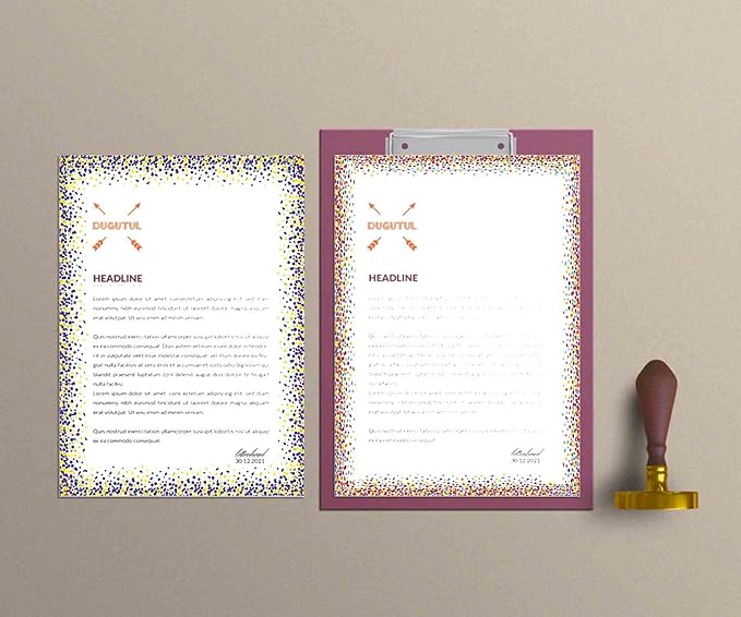 Thicker Colorful Stationery Paper, Aesthetic Paper 8.5 x 11", 48 Sheets, 6 Styles, Double Sided, Pretty Paper, Decorative Scrapbook Paper, Printer Friendly for Invitations (A - F)