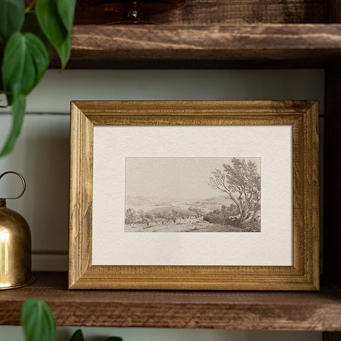 uniro Retro Sketch Neutral Wall Art for Home Decor, Farmhouse Landscape Tree Sketch Wall Painting Canvas Prints, Rustic Nature Canvas Prints Antique Moody Neutral Landscape Oil Painting Vintage Art Pictures for Bedroom Bathroom Decor( 8" x 10"-UNFRAMED)