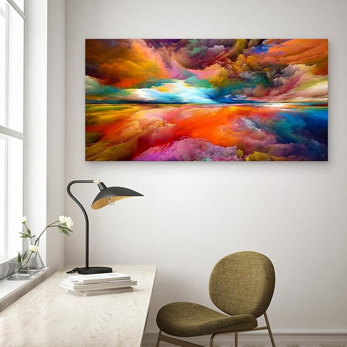 YYYYHPP YP2098 Abstract Wall Art Colorful Clouds Landscape Pictures Canvas Prints Paintings Ready to Hang for Living Room Bedroom Kitchen Home and Office Wall Decor