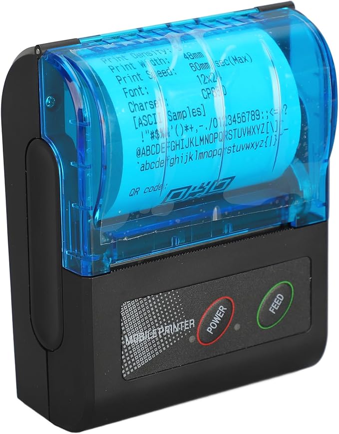 Walfront Pocket Inkless Thermal Printer Mini Portable Photo Printer Clear HD Picture Quality Fast Printing Speed for Home Traveling Office
