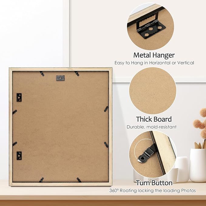 Golden State Art 14x16 Dark Brown Wood Picture Frame - White Mat for 8x10 and 4x6 Photos - Real Glass, Sawtooth Hanger, Swivel Tabs - Wall Mounting - Great for Posters, Weddings, and Engagements