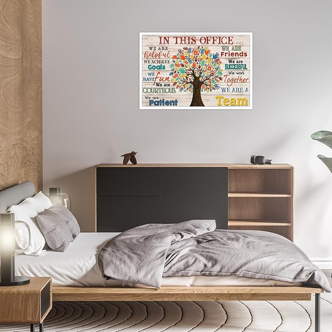 Trendy In This Office We Are A Team Inspirational Wall Art Work Positive Motivation Modern Canvas Posters Encouraging Sign Prints Painting For Office Living Room Wall Decor 8x12in Unframed