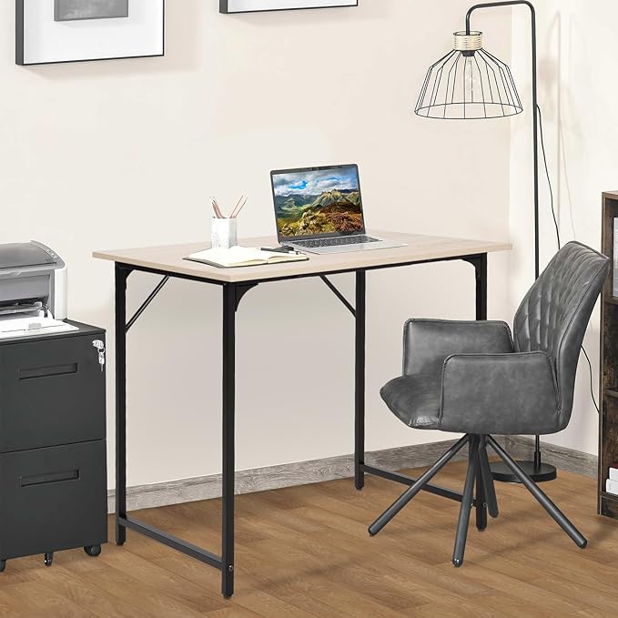 BestOffice Computer Desk,Home Office Desk, Modern Simple Style for Home Office Study Writing (Nature, 32 Inch)