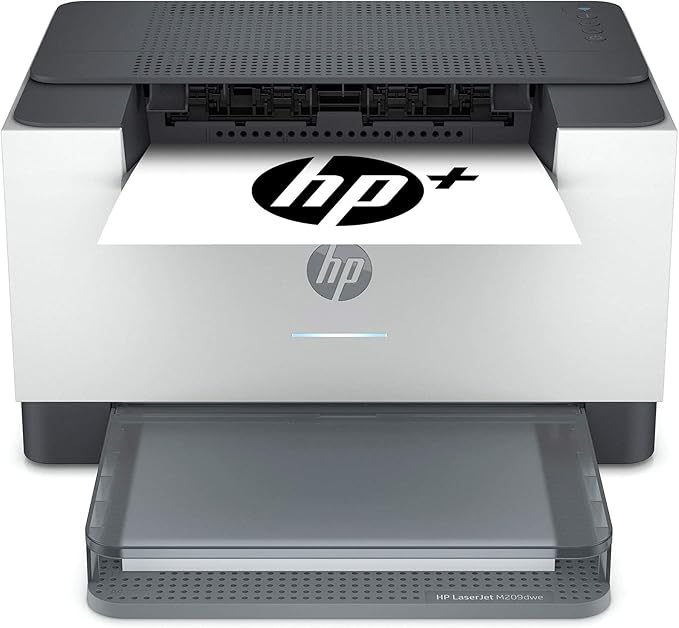 HP LaserJet M209dwe Wireless Monochrome Black & White Printer, Dual-Band WiFi, Bluetooth, Best for Small Business and Home Offices, Compatible with HP Smart App, 6 Months Free Toner with HP+ (Renewed)