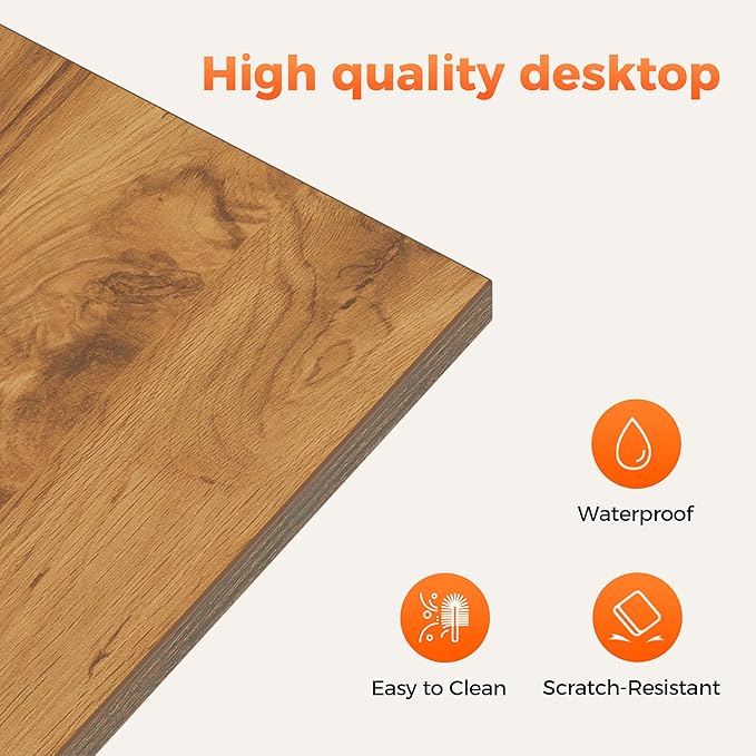 Mericonia 40 inch Rolling Computer Desk with Wheels, Gaming Desk for Small Spaces, Modern Simple Style Table for Home Office, Study Writing Table