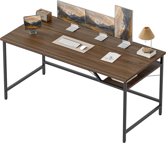 Mericonia 55 inch Computer Desk, Gaming Desk for Small Spaces, Modern Simple Style Table for Home Office, Study Student Writing Table