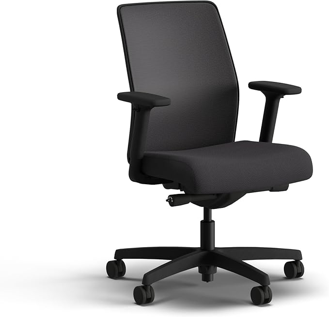 HON Ignition 2.0 Low Back Task Chair, Spectrum Mesh, Advanced Synchro-Tilt Control, Office Chair with Lumbar Support, Height and Width Adjustable Arms, Black Frame, Onyx