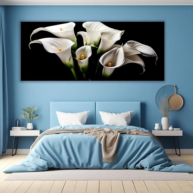 VOCBAN Office Wall Art Black Wall Art for Bedroom Painting Canvas Prints Contemporary Picture Artwork for Home Living Room Bathroom Decor-60x120cm(24x45in) Unframed