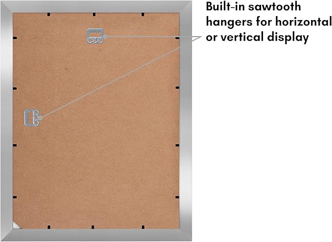 Americanflat 4x6 Collage Picture Frame with Shatter-Resistant Glass - Fits Five 4x6 Photos or Use as One 11x14 Picture Frame - Signature Collection - Collage Frames for Wall Display - Silver