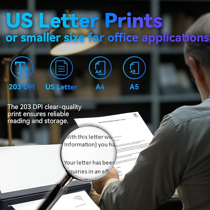 2-In-1 Bluetooth Thermal Printer & Tattoo Stencil Printer X8 - Inkless Portable Printers Wireless for Travel Office Home Use, Impresora Termica Portatil, Best 100 Dollar Gift for Christmas