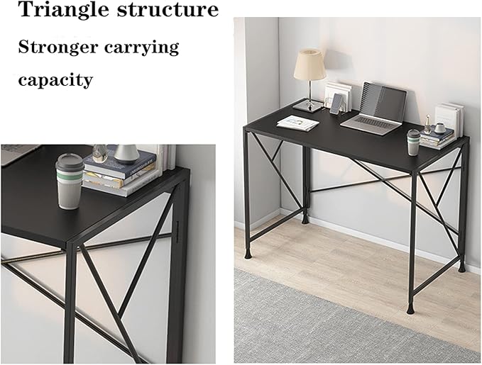 GLigeT Office Desk Modern Sturdy Office Desk PC Laptop Notebook Study Table for Home Office Workstation 39" Foldable Writing Desk Without Installation, 4 Colors Study Writing PC Desk (Color : C)