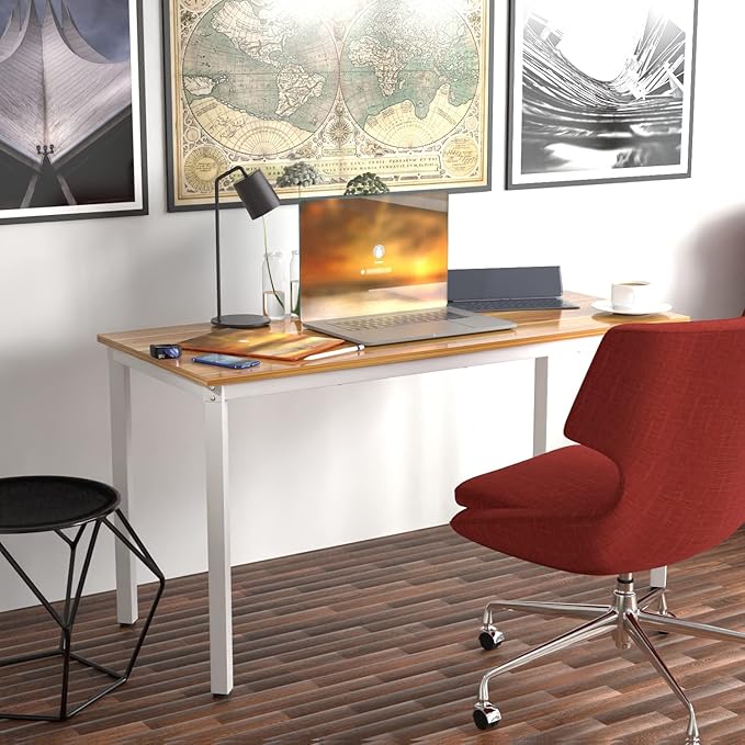 Anivia 47'' Computer Desk Home Office Desk Writing Table Dining Desk(Walnut), 47" D x 23" W x 29" H