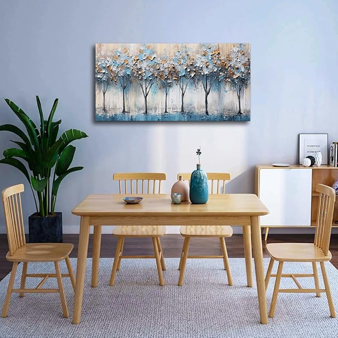 hyidecorart Canvas Wall Art For Living Room Bedroom Wall Decor Modern Home Decor Office Decorations Vintage Trees Abstract Wall Paintings Stretched And Framed Ready To Hang Pictures Works