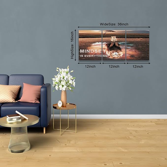 KAWAHONE Inspiration Quotes Wall Art, Motivational Determination Patience Persistence Poster Positive Affirmations Wall Hanging Picture for Home Office Bedroom Dorm Gift for Business Leadership
