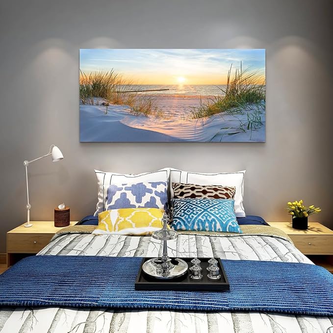 Lapremoly Wall Decorations - Canvas Wall Art for Living Room, Bedroom & Office - Modern Wall Decor - Ocean View Seascape Prints & Paintings - Framed Mural Artwork for Home Decor