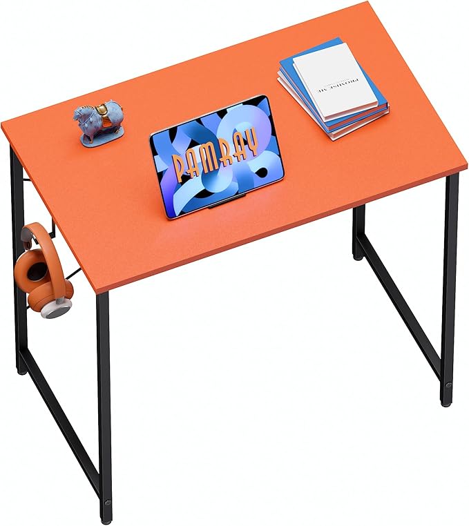 Pamray 23 Inch Computer Desk for Small Spaces, Home Office Work Desk with Headphone Hook, Small Office Desk Study Writing Table