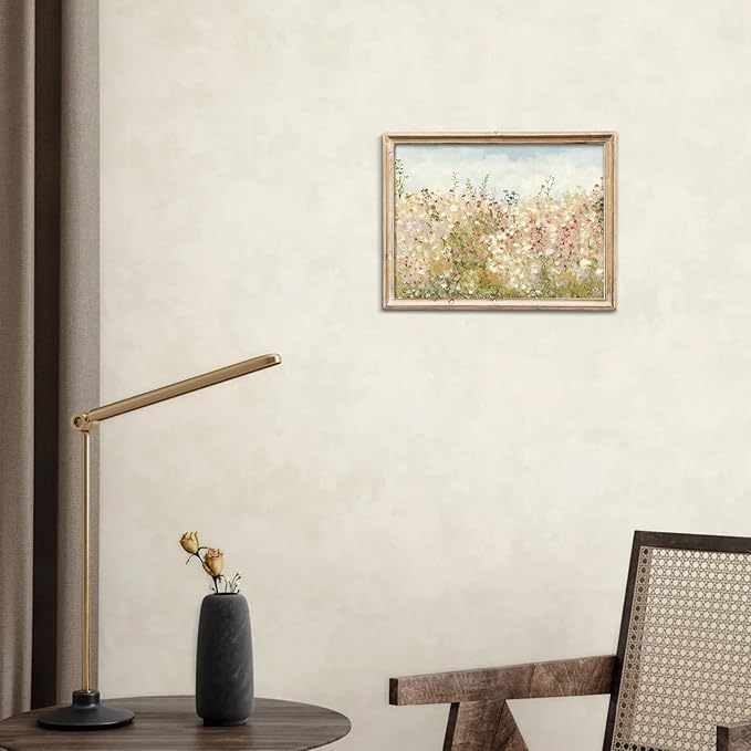 uniro Wildflower Field Vintage Canvas Wall Art for Home Decor, Spring Landscape Art Print, Botanical Floral Posters Oil Painting Wall Art, Plant Flower Pictures Farmhouse for Living Room, Bedroom, Bathroom Decor( 8" x 10"-UNFRAMED)