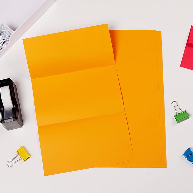 JAM PAPER Legal Colored 24lb Paper - 90 gsm - 8.5 x 14 - Ultra Orange - 100 Sheets/Pack