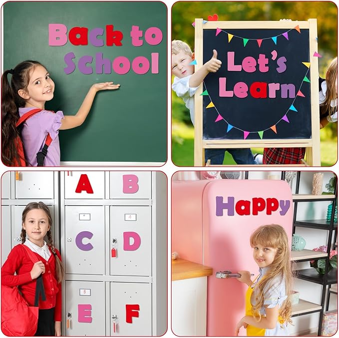 Qyeahkj 260 PCS Valentine's Day Pink Bulletin Board Letters Punctuation Cutout Valentines Alphabet Chalkboard Decoration Classroom Letters Poster Wall Bulletin Board Display Home School Decor Supplies