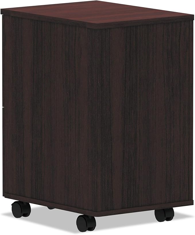 Alera Alera Valencia Series Mobile Pedestal, Left Or Right, 2 Legal/Letter-Size File Drawers, Mahogany, 15.38" X 20" X 26.63"