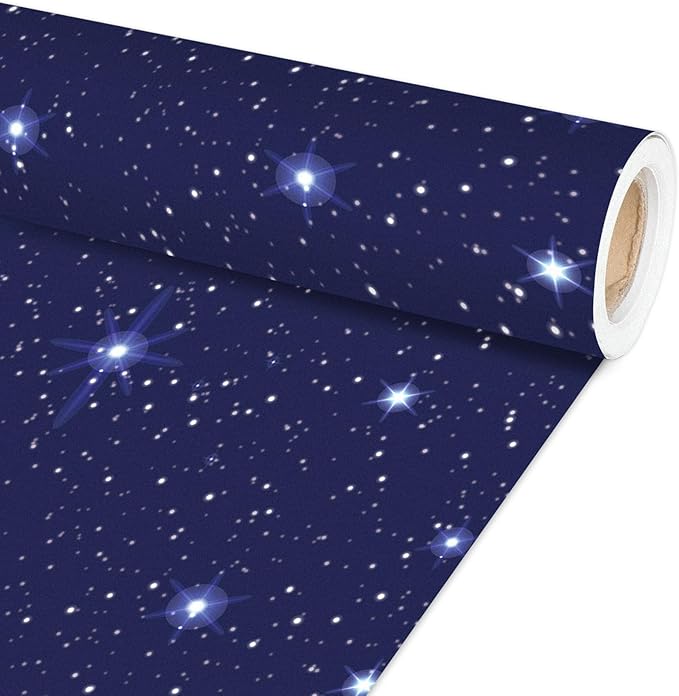 Outer Space Bulletin Board Paper Roll Night Sky Bulletin Board Background Paper Not Easy to Fade Bulletins Decorations for Back to School Poster Papers Arts Crafts Classroom Supply 15.8inx20ft