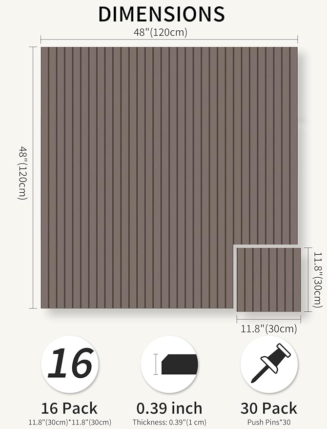 Large Bulletin Board 48"x 48" Cork Boards for Walls, 12 Pack Felt Wall Panels Photo Board, Cork Board for Office Home Pin Board