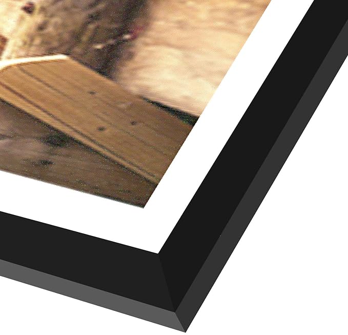 Americanflat 4x6 Collage Picture Frame with Shatter-Resistant Glass - Fits Five 4x6 Photos or Use as One 8x24 Picture Frame - Signature Collection - Collage Frames for Wall Display - Black