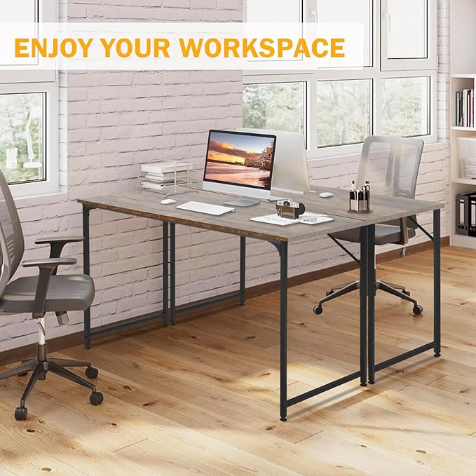 32 Inch Small Computer Desk, Metal-Framed Home Office Desk, Modern Study Table for Home Office Study and Writing,Vintage