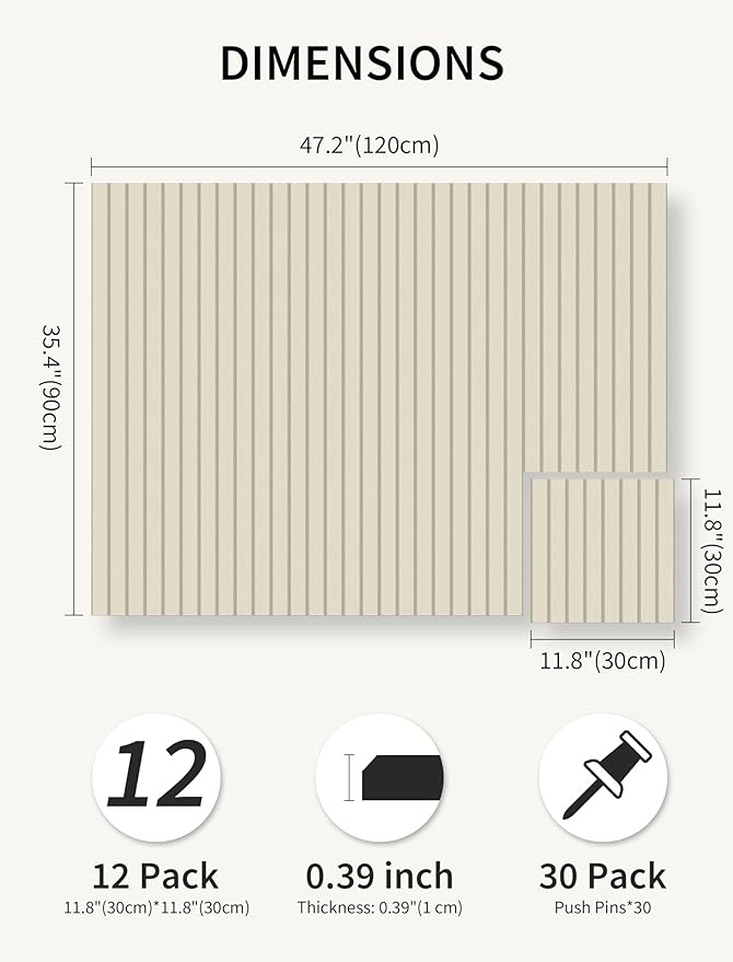 Large Bulletin Board 48"x36" Cork Boards for Walls, 12 Pack Felt Wall Panels Photo Board, Cork Board for Office Home Pin Board